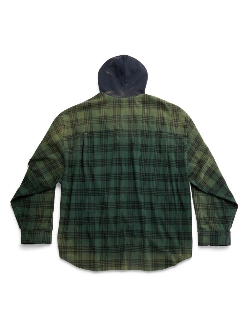 Balenciaga hooded check-print shirt Men