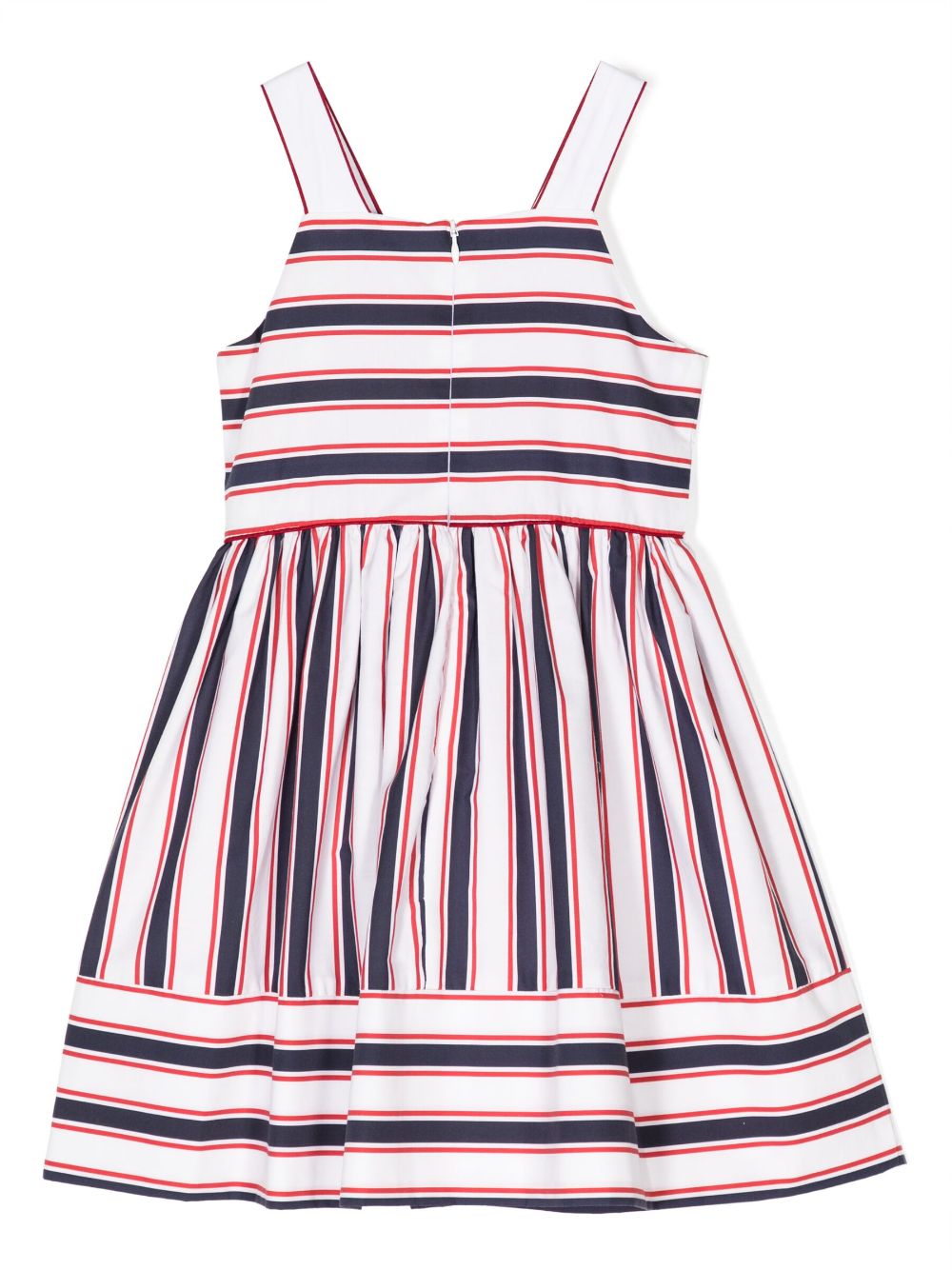 Patachou stripe-print cotton dress - Wit