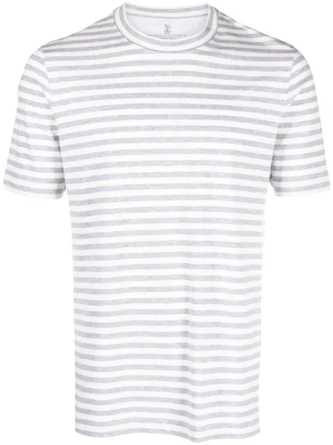 Brunello Cucinelli striped round-neck T-shirt