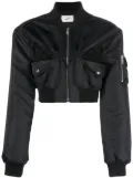 Coperni cut-out cropped bomber jacket - Black