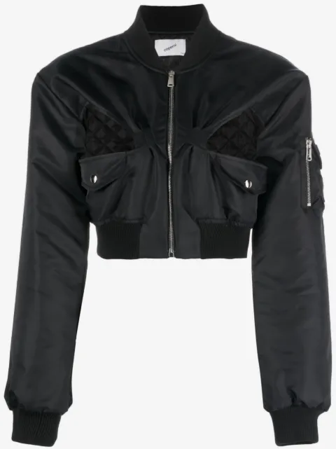 Coperni cut-out cropped bomber jacket