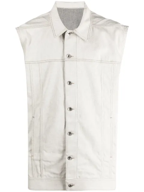 Rick Owens DRKSHDW sleeveless cotton denim vest