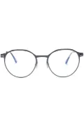 TOM FORD Eyewear round-frame clear-lenses glasses - Blue