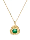 ELHANATI 18kt yellow gold L'amore emerald necklace - Green