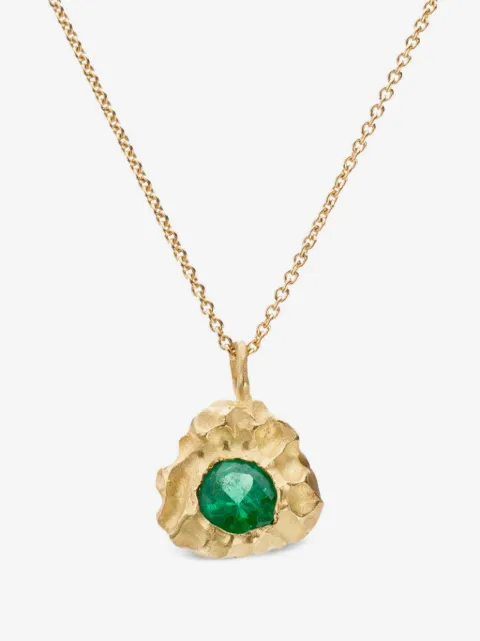 ELHANATI 18kt yellow gold L'amore emerald necklace
