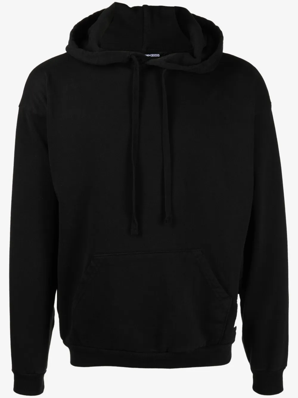 FOO AND FOO logo-patch drawstring hoodie | Black | Image 1