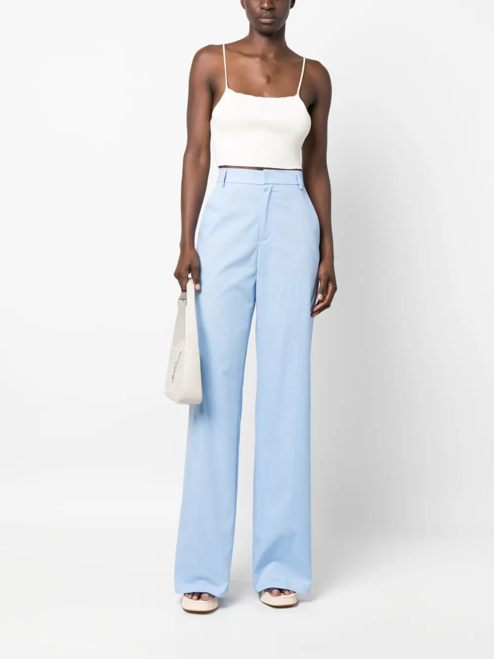 THE ANDAMANE high-waist wide-leg trousers - Blauw