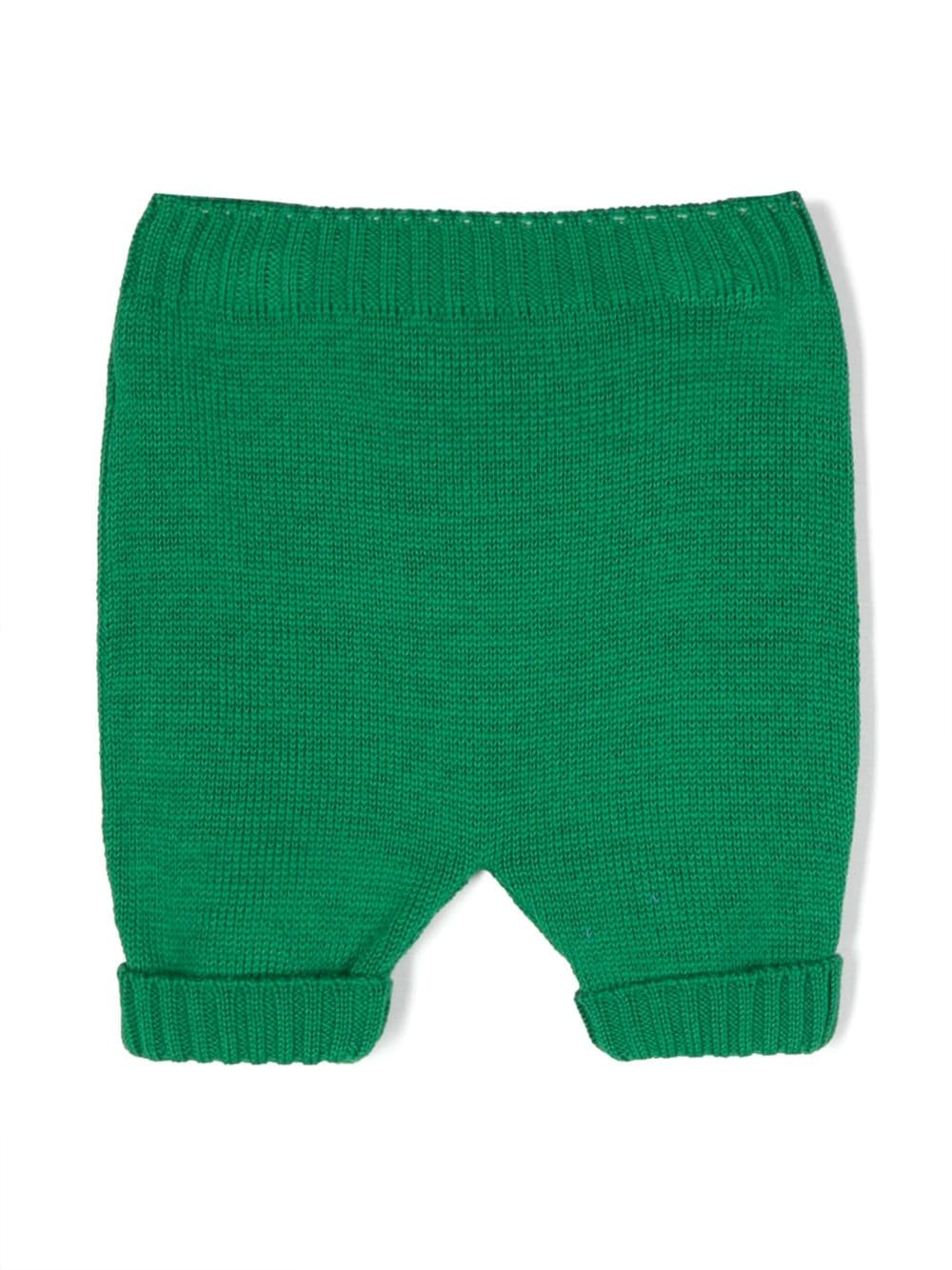 Shop Little Bear Knitted Cotton Bloomers In Green