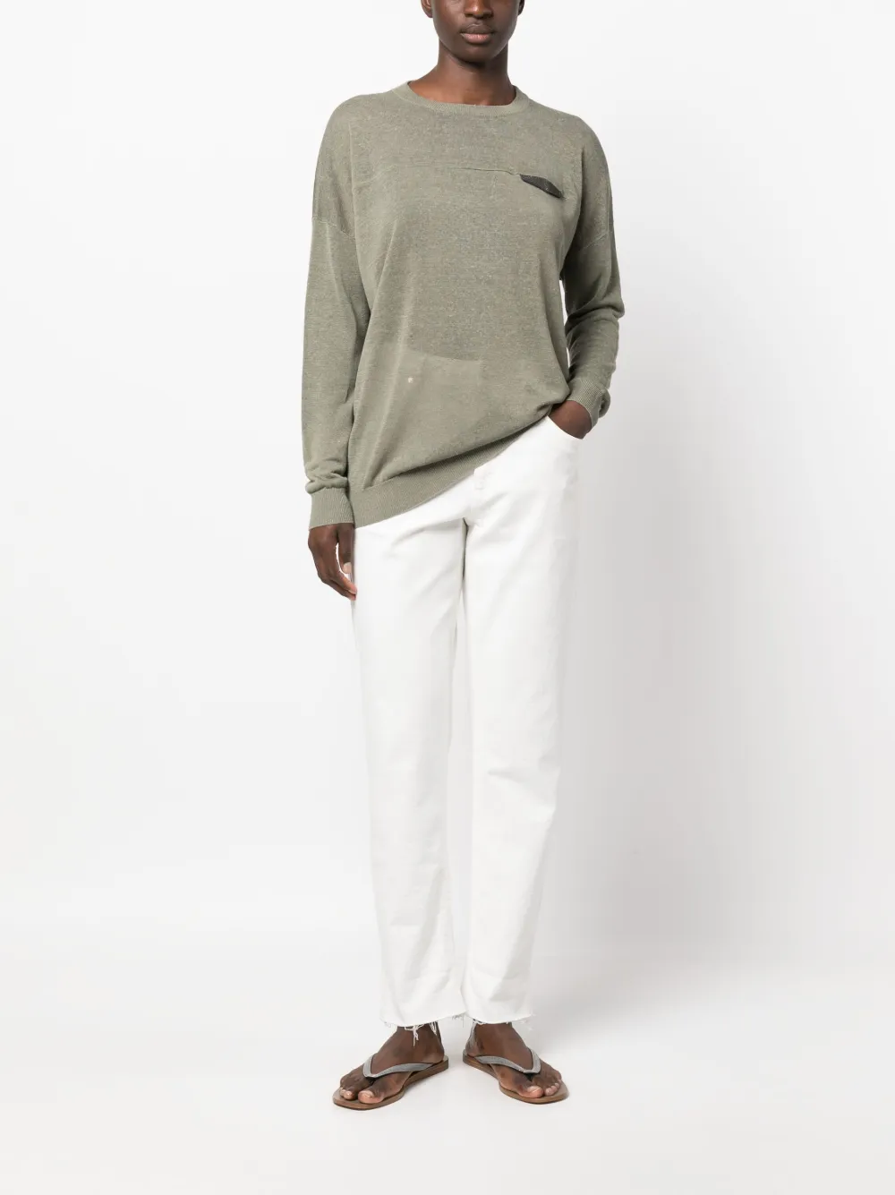 Brunello Cucinelli Gebreide top - Groen