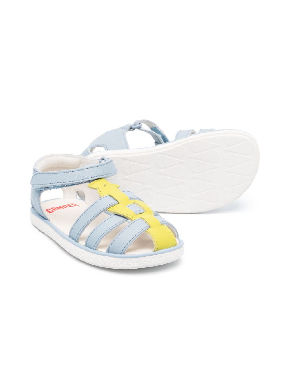 Camper Miko caged leather sandals - Blauw