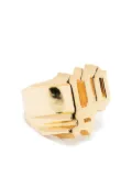 Natasha Zinko lettering-motif polished-finish ring - Gold