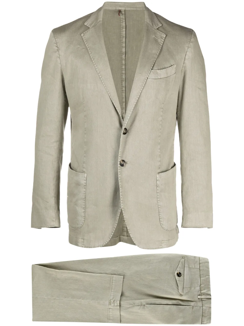 Dell'oglio single-breasted linen-blend suit