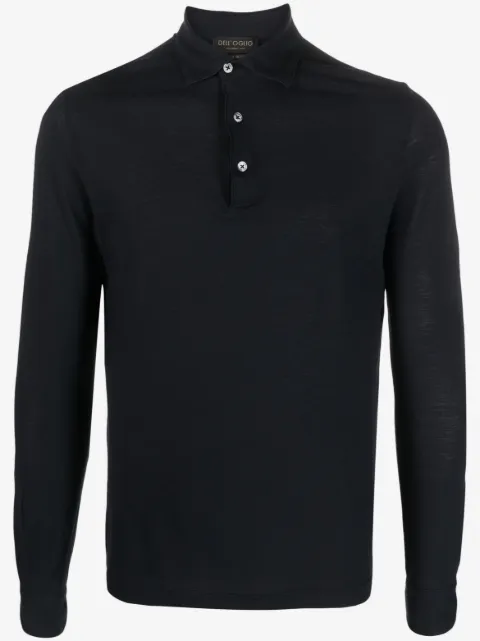 Dell'oglio long-sleeve cotton polo shirt