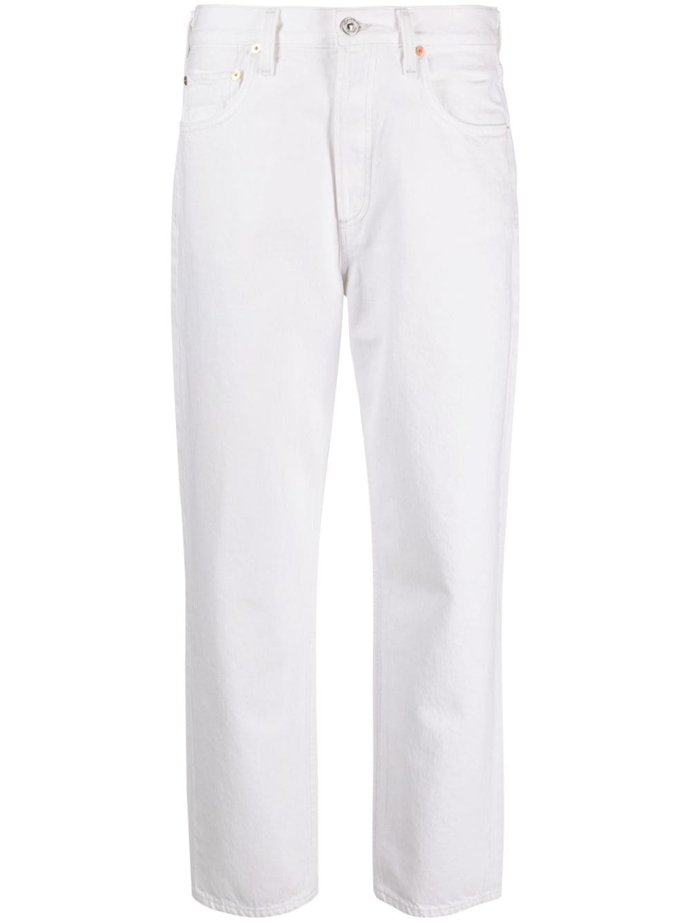 Shop Citizens Of Humanity Devi Low-rise Straight-leg Jeans In White