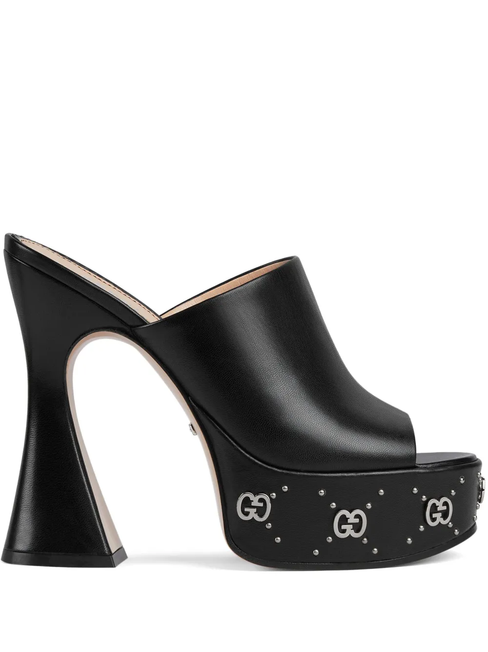 Shop Gucci Gg 115mm Platform Mules In Black