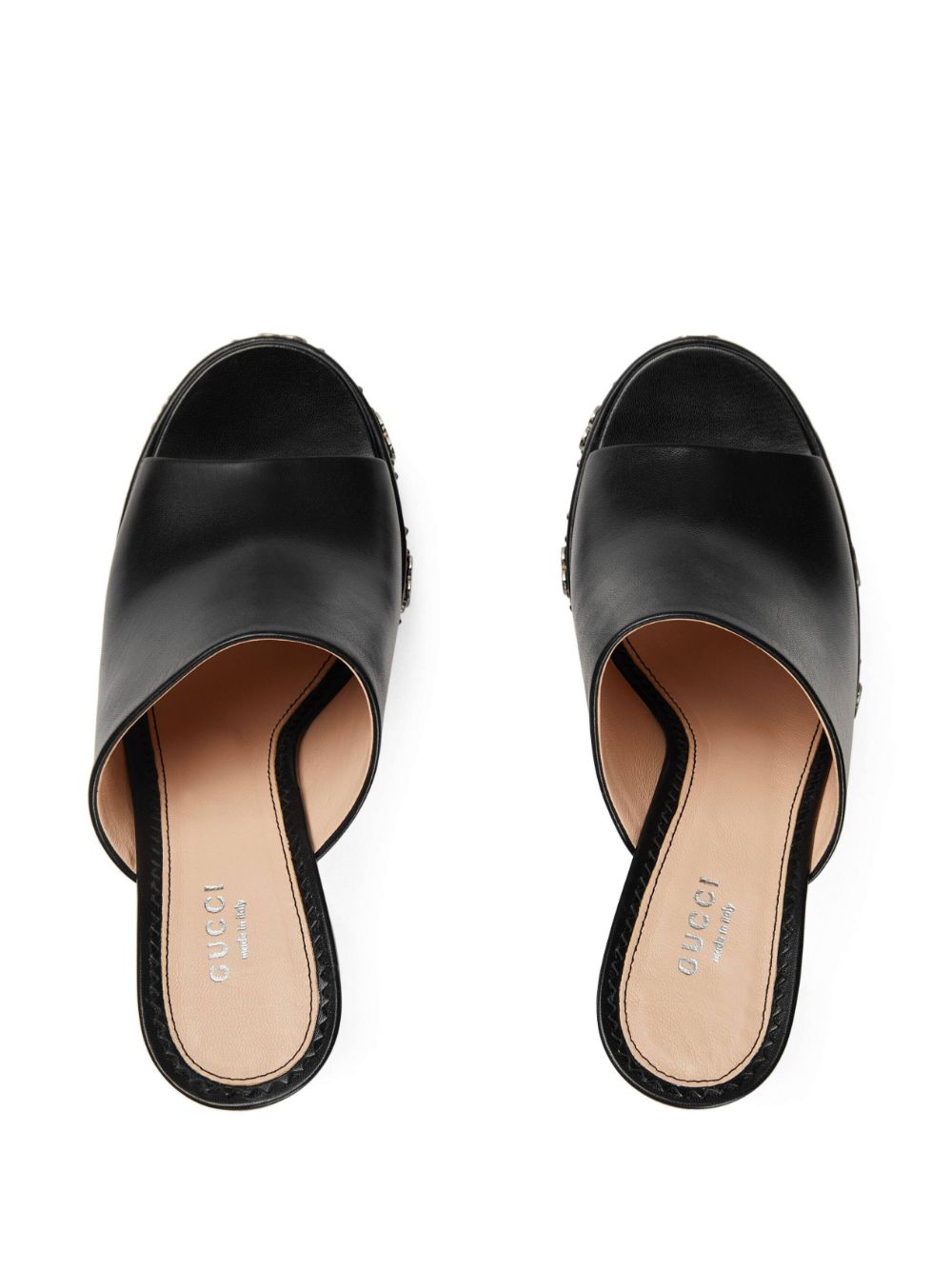 Shop Gucci Gg 115mm Platform Mules In Black