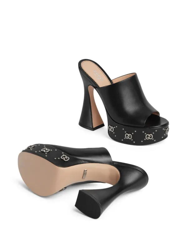 Gucci high hot sale heel mules