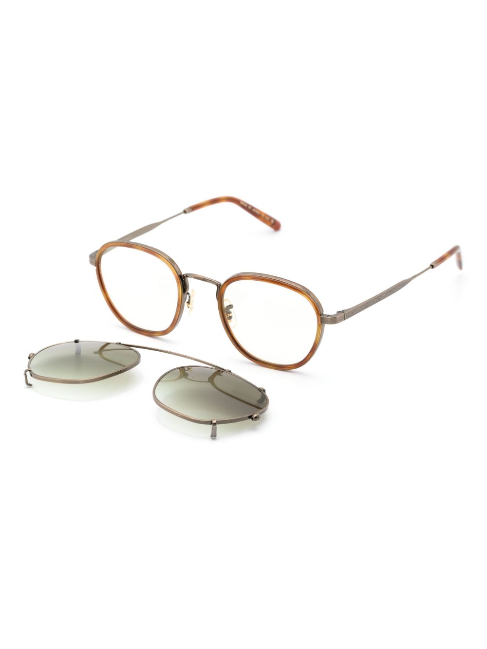 Oliver Peoples Lilletto clip-on glasses - Bruin