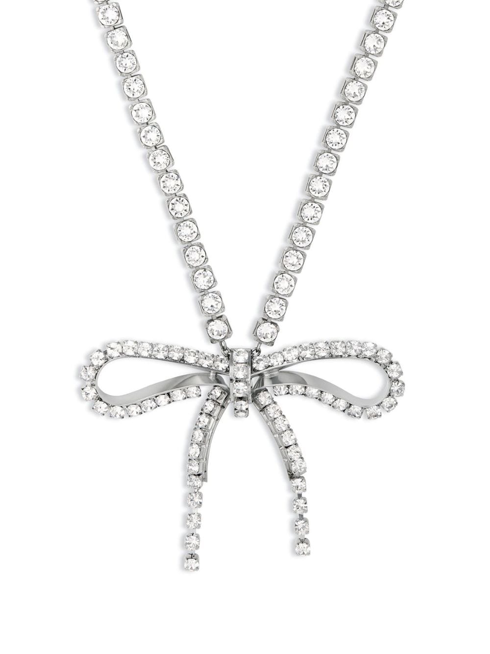 Image 2 of Balenciaga Archive Ribbon crystal-embellished necklace