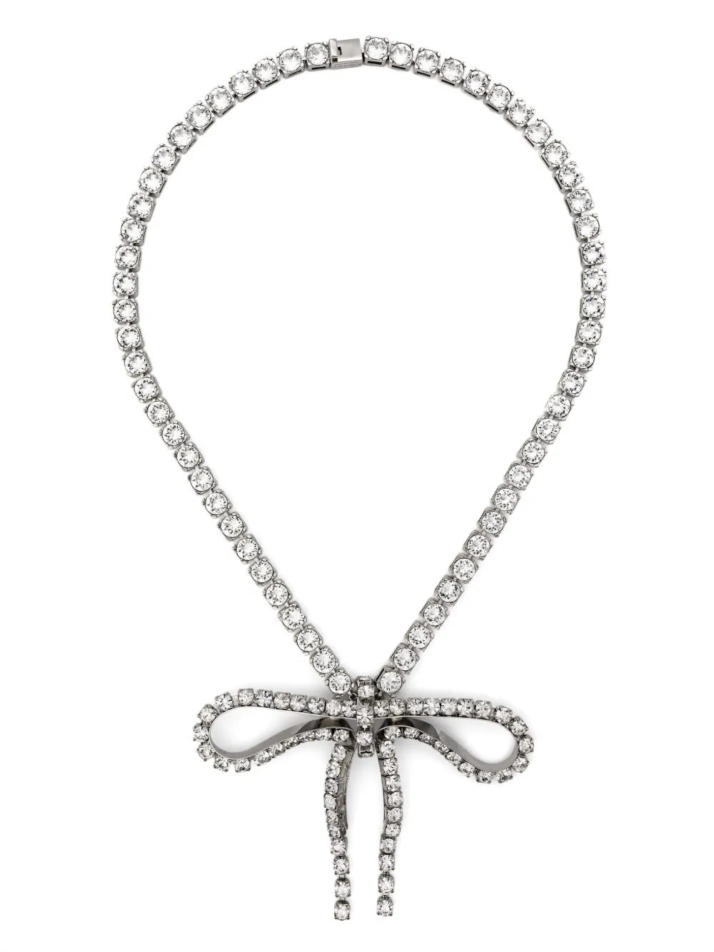 Balenciaga Archive Ribbon Necklace Silver FARFETCH UK