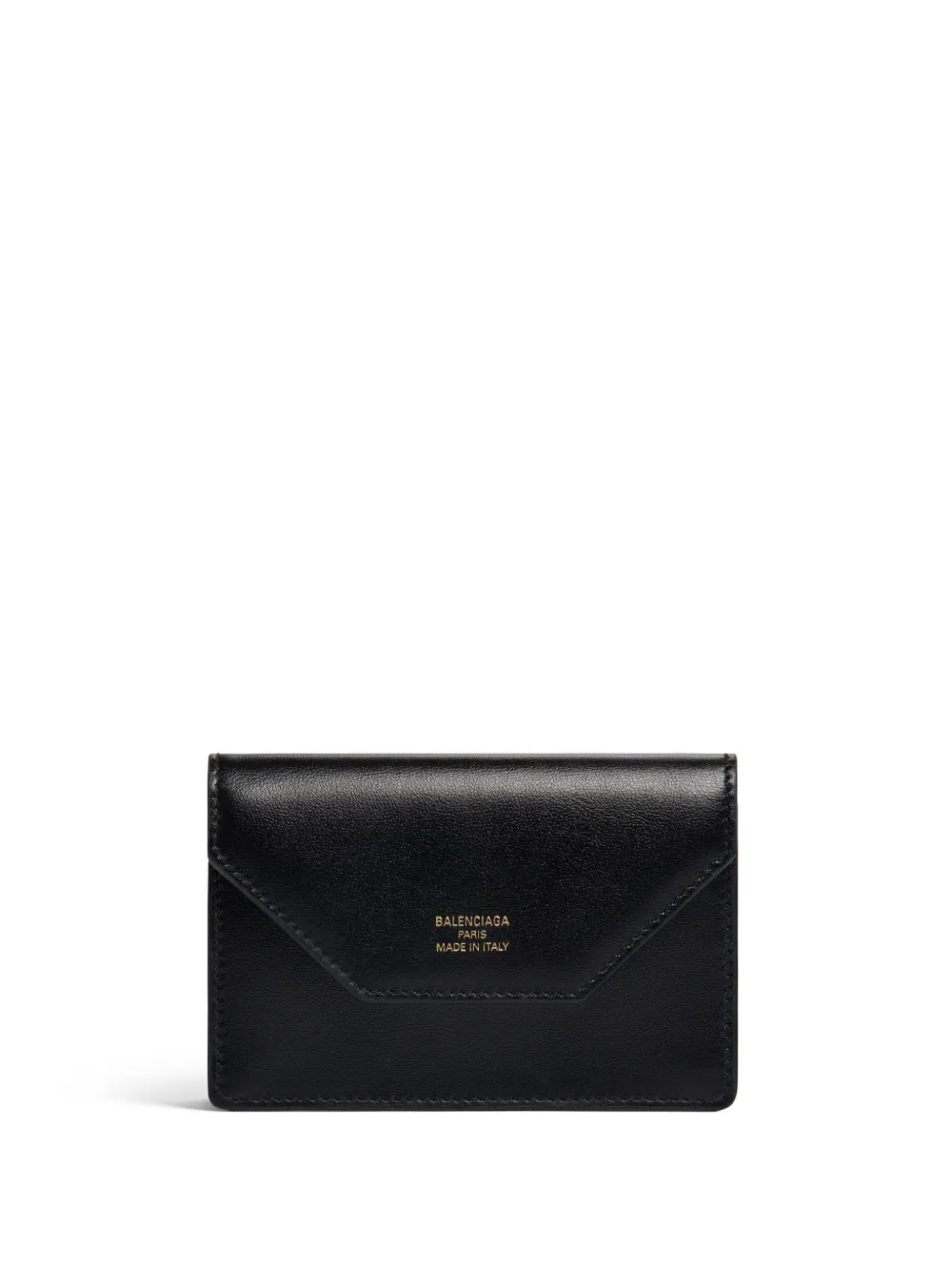 Balenciaga Envelope Leather Cardholder In Black