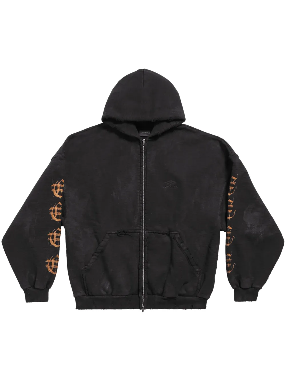 Balenciaga Heavy Metal Kapuzenjacke In Black