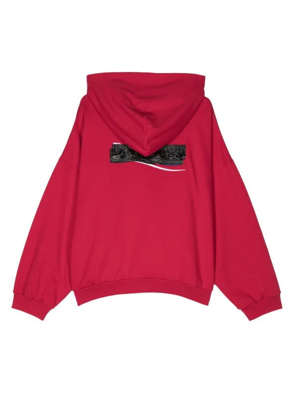Balenciaga Gaffer Hoodie Red FARFETCH