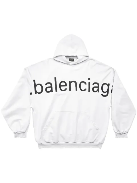 Affordable Balenciaga logo-print cotton hoodie Men