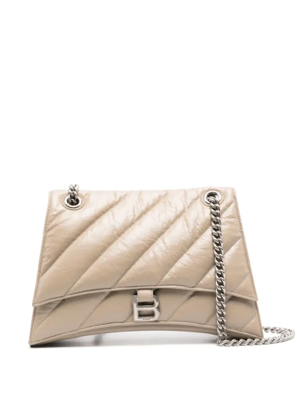 Balenciaga Medium Crush Shoulder Bag | Neutrals | FARFETCH