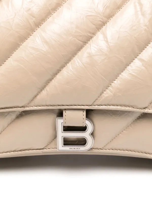 Balenciaga Medium Crush Shoulder Bag | Neutrals | FARFETCH