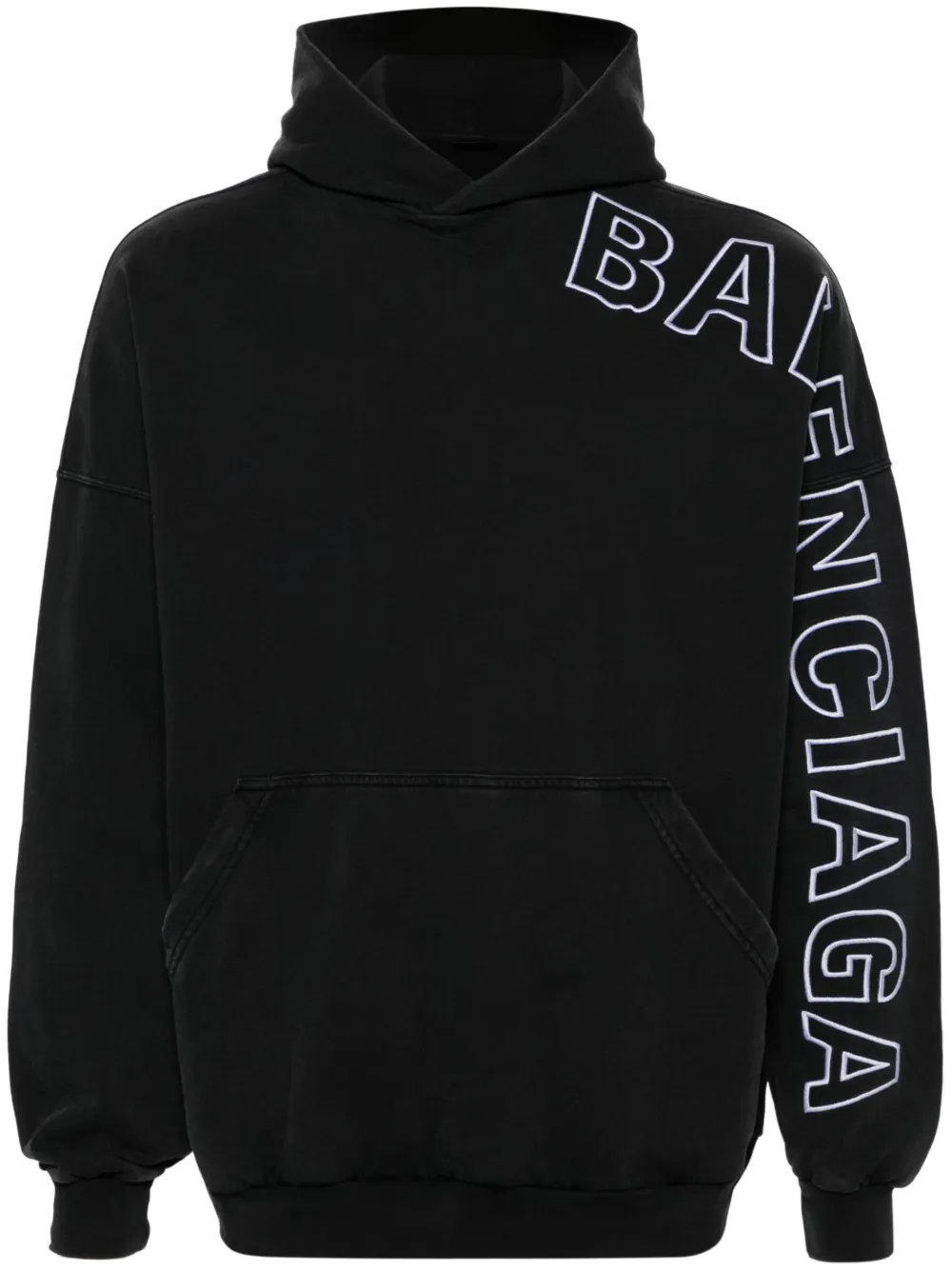 Balenciaga black hoodie red logo hotsell