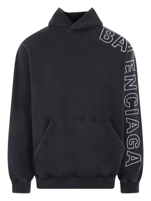 Balenciaga hoodie en coton à logo brodé