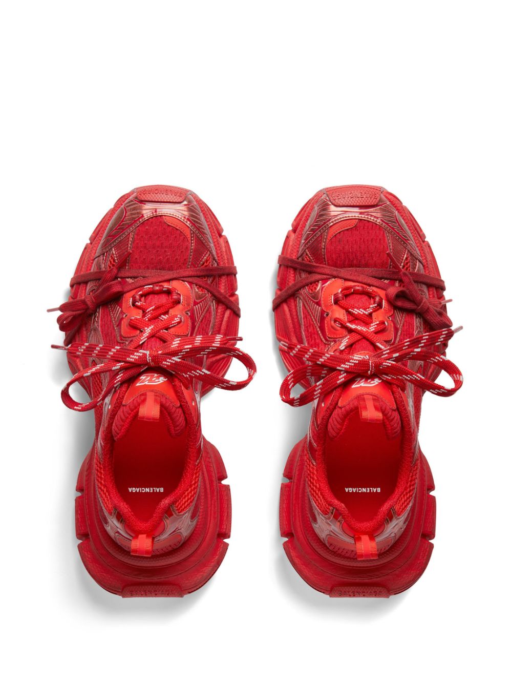 Shop Balenciaga 3xl Panelled Sneakers In Red