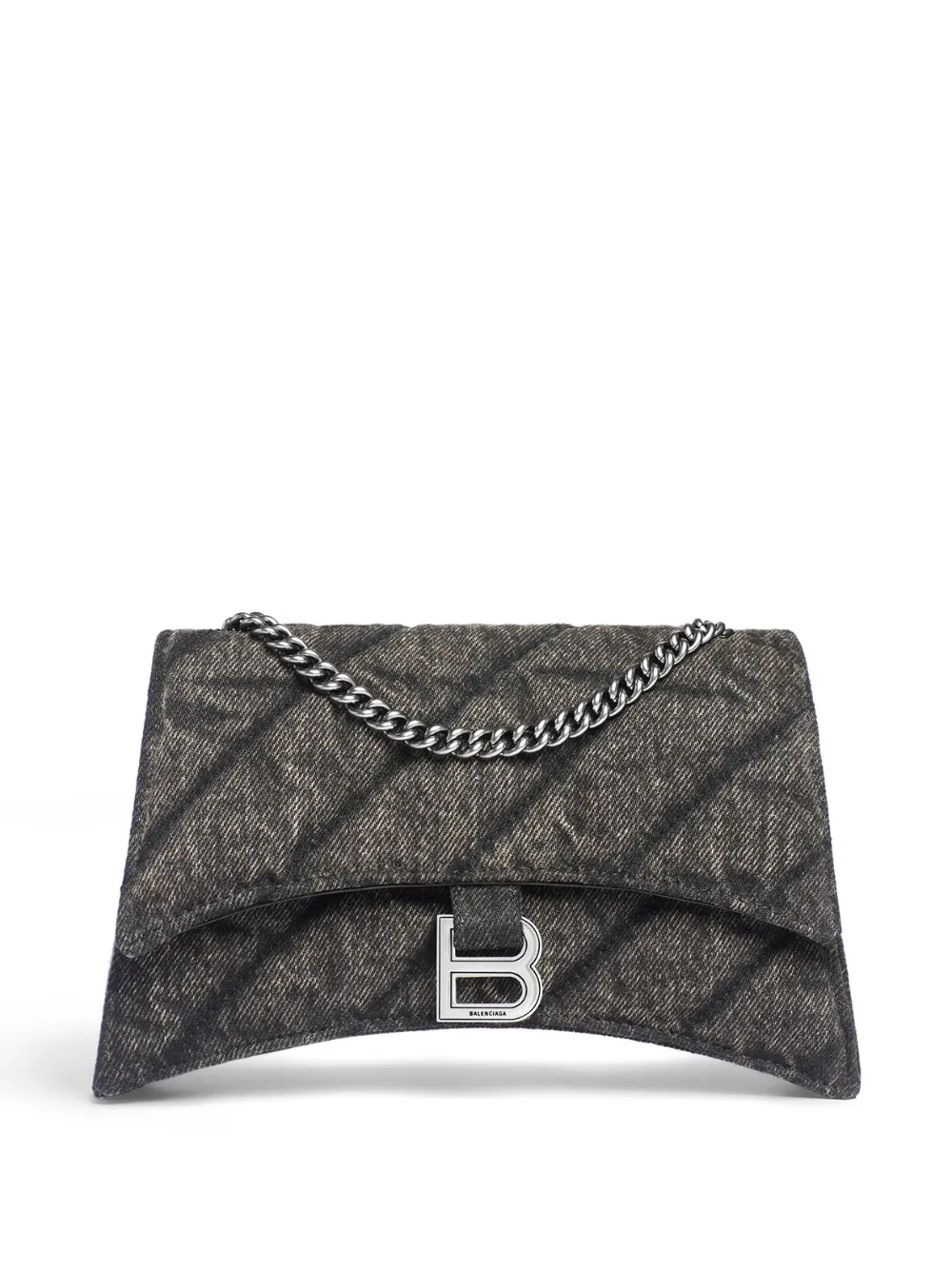 Crush denim shoulder bag