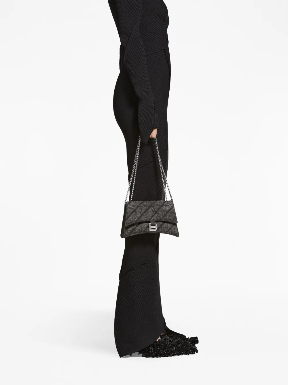 Balenciaga Crush schoudertas - Grijs