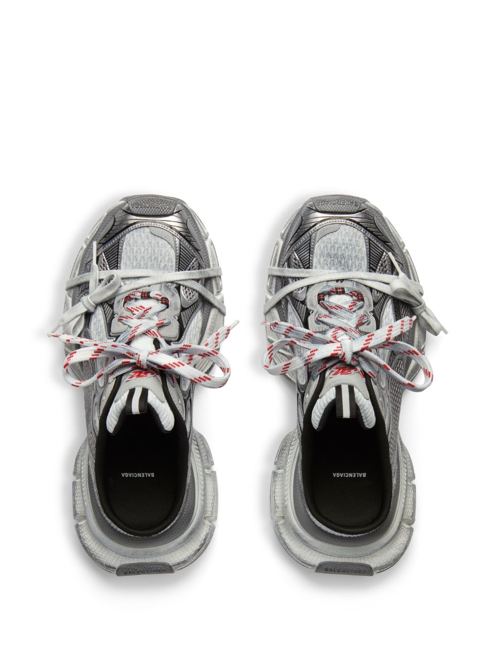 Shop Balenciaga 3xl Panelled Mule Sneakers In Grey
