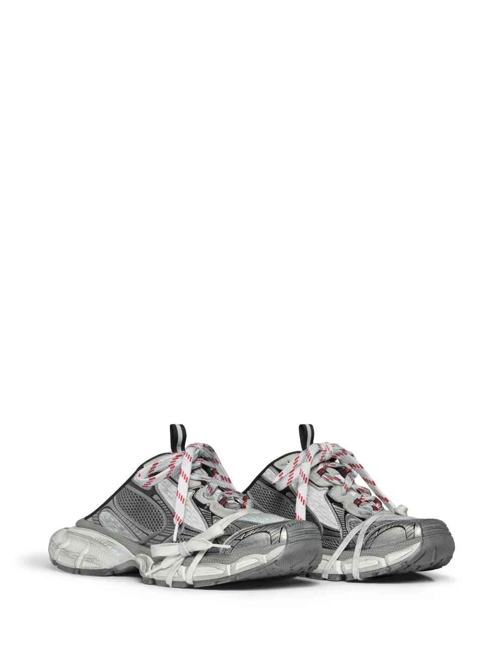 Shop Balenciaga 3xl Panelled Mule Sneakers In Grey