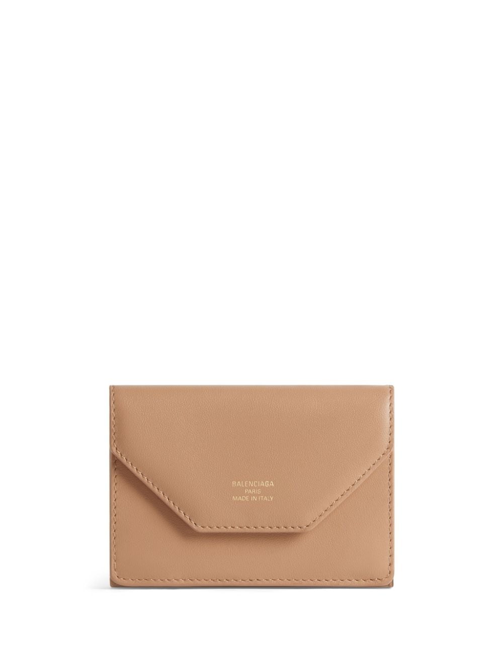 Balenciaga Envelope Leather Mini Wallet In Nude