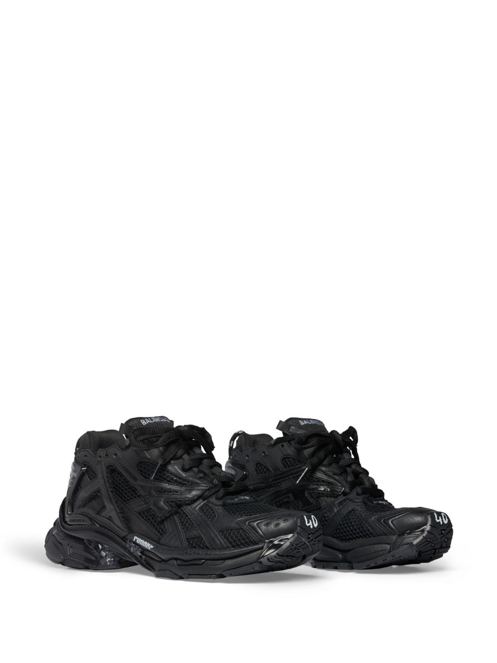 Shop Balenciaga Runner Chunky Low-top Sneakers In Black