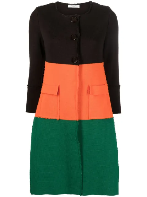 colourblock cotton coat