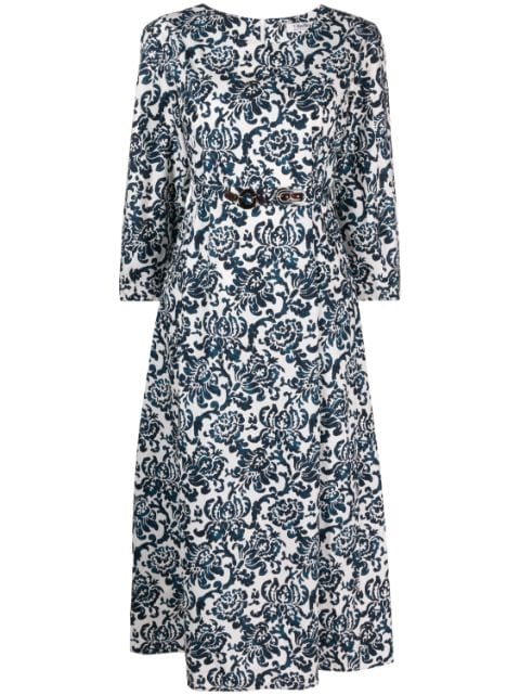 'S Max Mara Morris-patterned cotton dress