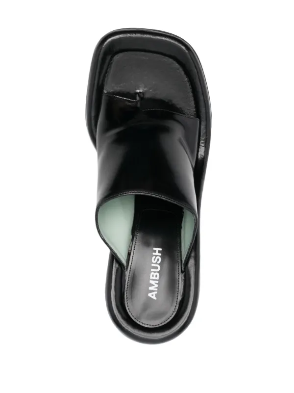 AMBUSH Leather Sandals | Black | FARFETCH PL