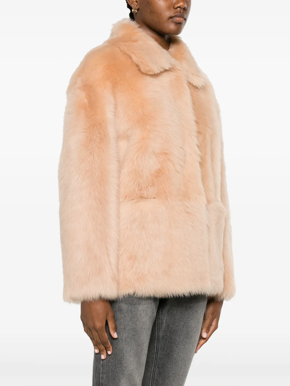 P.a.r.o.s.h Pointed-collar Sheepsking Coat In Neutrals