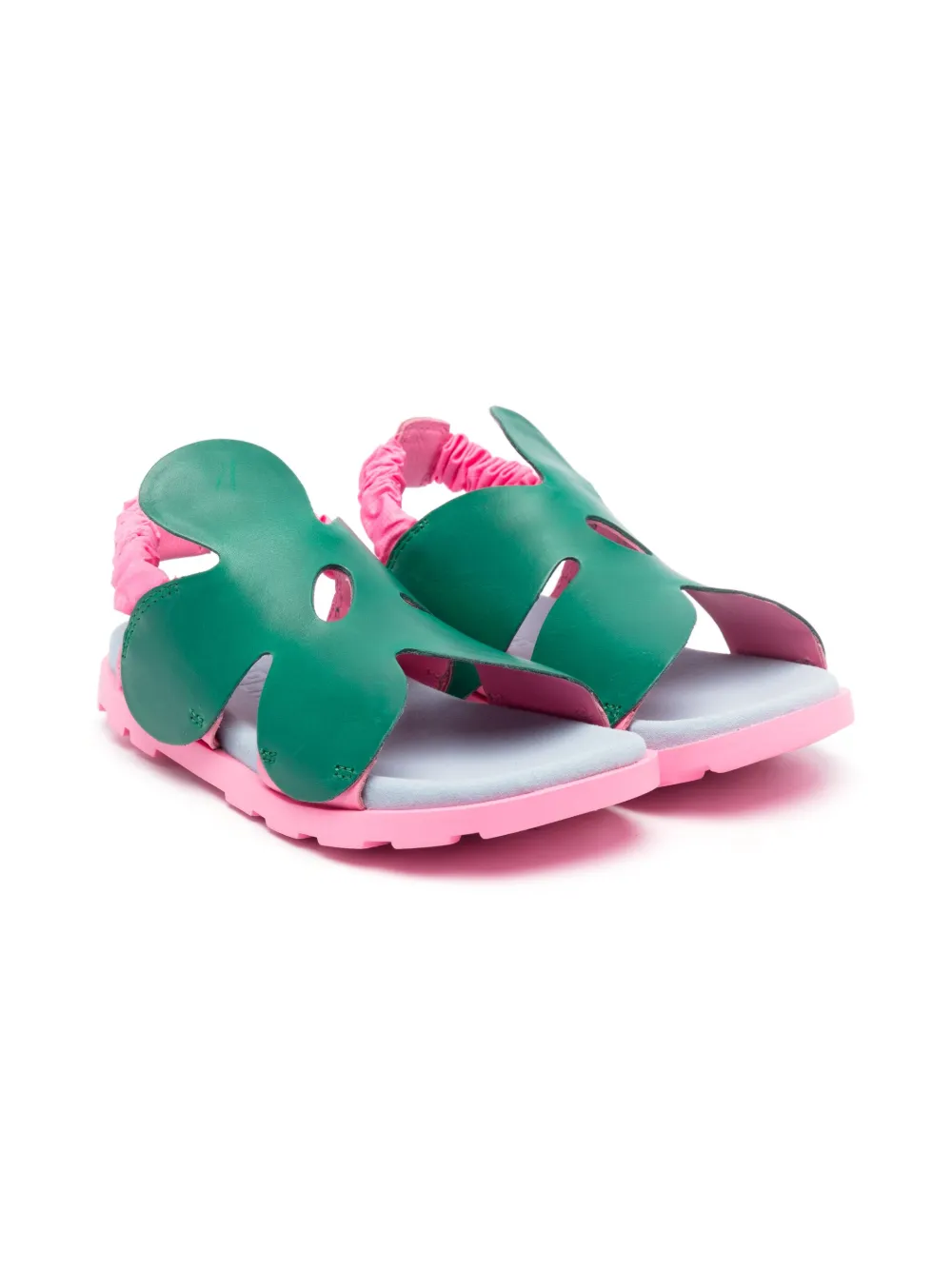 Camper Kids' Brutus Floral-motif Sandals In Green