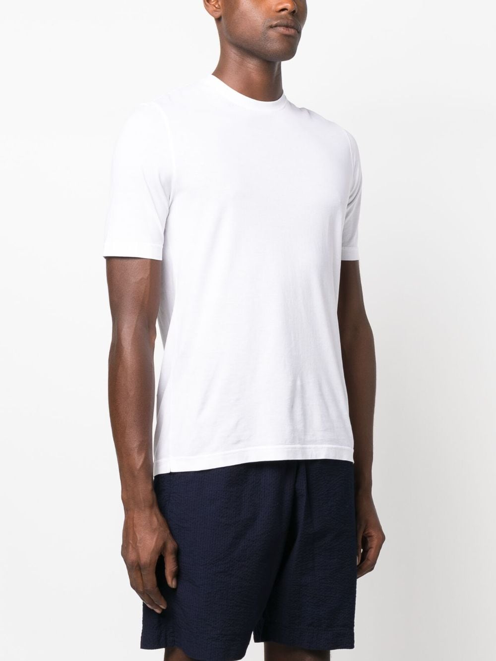 Shop Dell'oglio Round-neck Cotton T-shirt In White