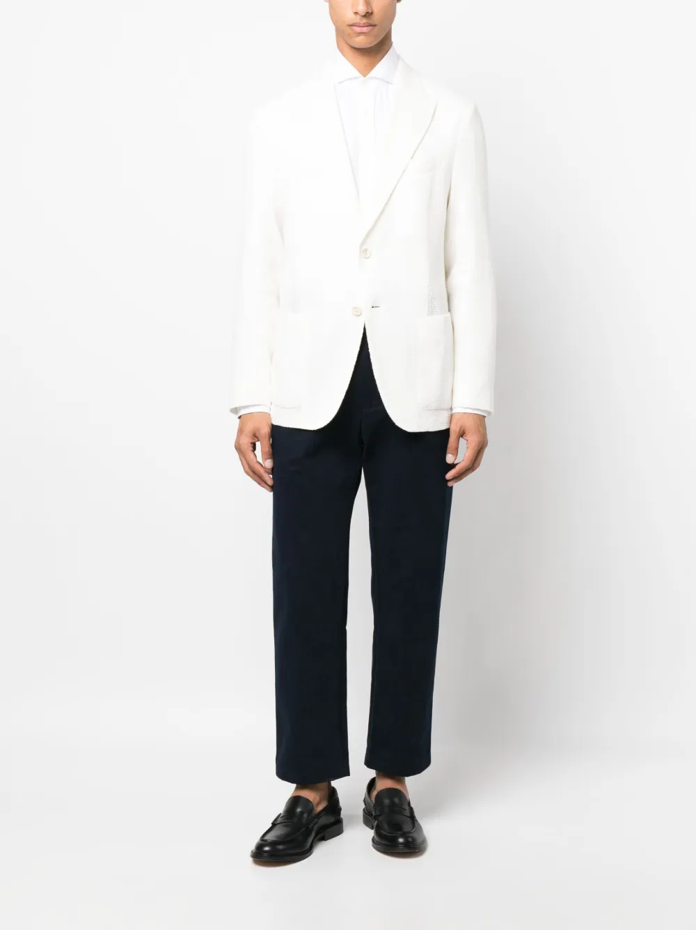 Eleventy Blazer met enkele rij knopen - Beige