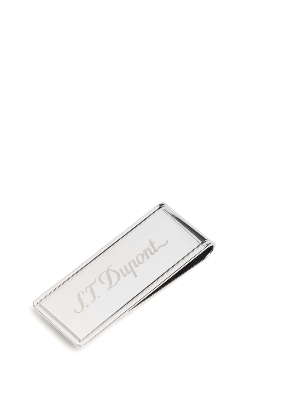 S.T. Dupont engraved-logo money clip - Zilver