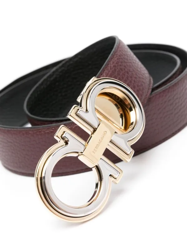 Ferragamo Ceinture En Cuir a Boucle Gancini Marron FARFETCH CM