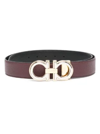 Ferragamo Gancini buckle Leather Belt Brown FARFETCH IE