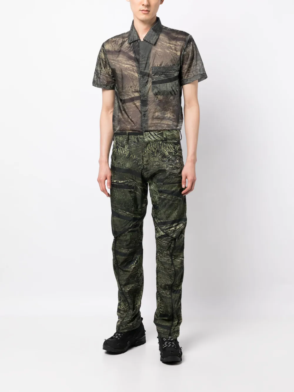 Olly Shinder Overhemd met grafische print - Groen